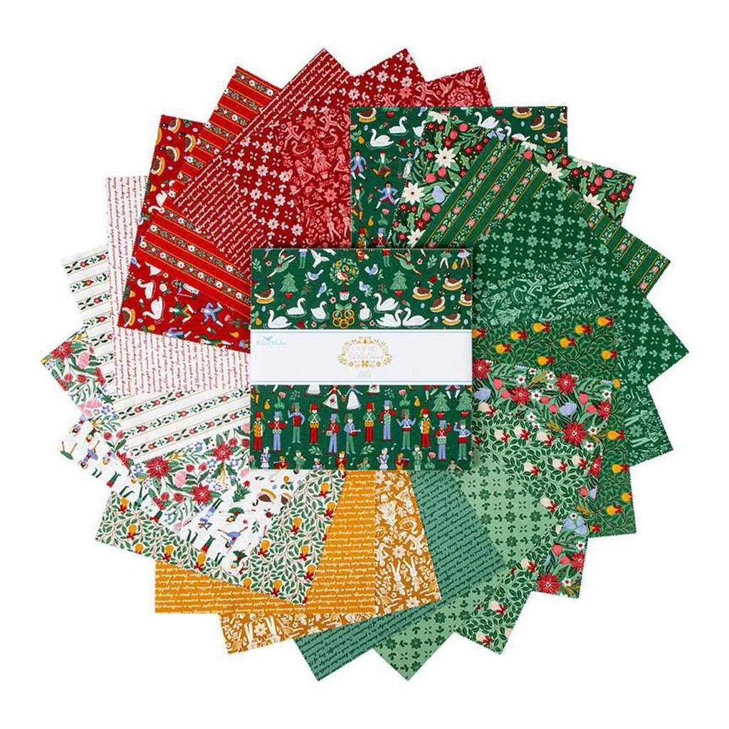 Riley Blake A Pear-fect Christmas Fabric Collection 10" Stacker (42 Pieces Per Bundle)