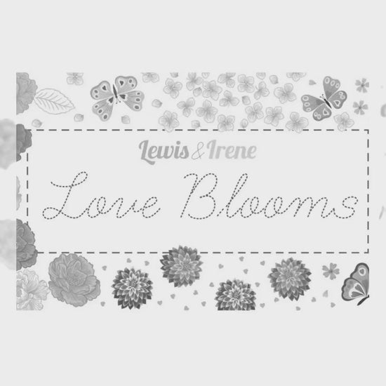 Lewis & Irene’s Love Blooms Fabric Collection Peony and Hydrangea on Cream Premium 100% Cotton Quilt Shop Quality Fabrics