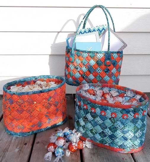 Aunties Two Diagonal Woven Baskets Pattern