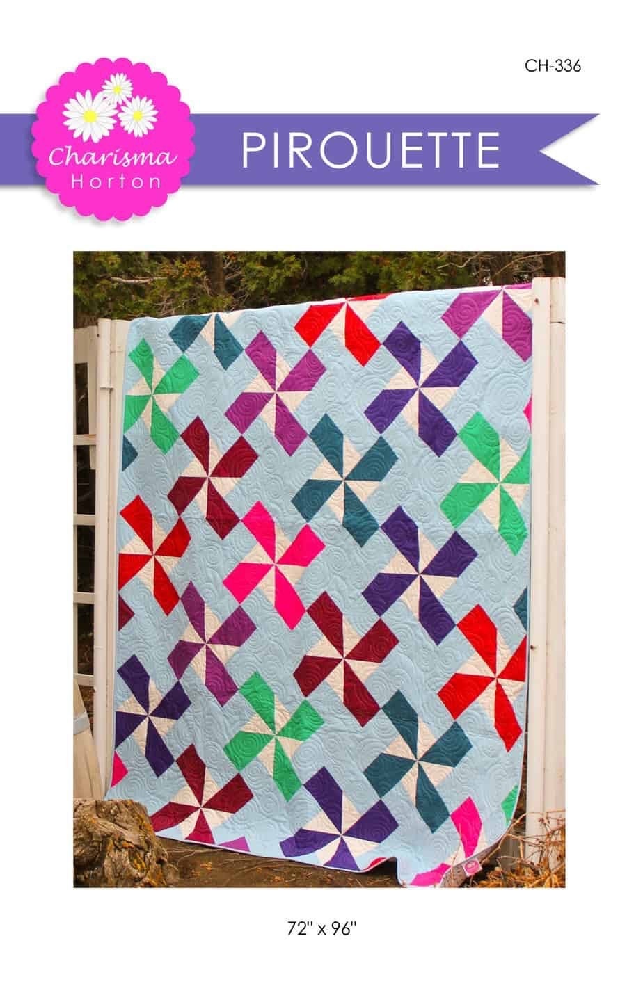 Charisma Horton Pirouette Quilt Pattern Finished Size: 72"x96"