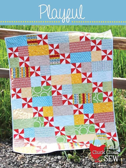 Cluck Cluck Sew Playful Quilt Pattern Finished Size: 38"x45.5"