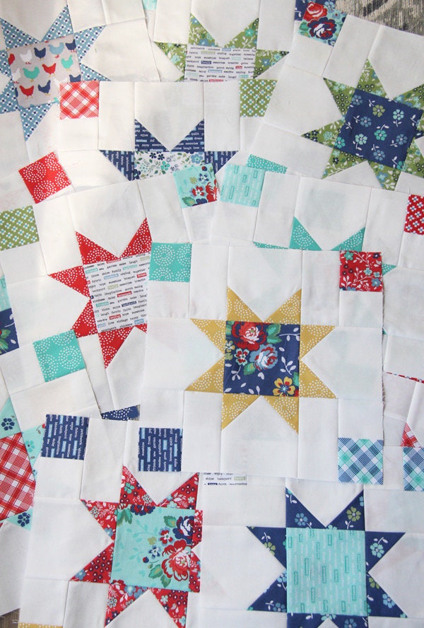 Cluck Cluck Sew Brightly Quilt Pattern  - 4 Size Variations Per Pattern