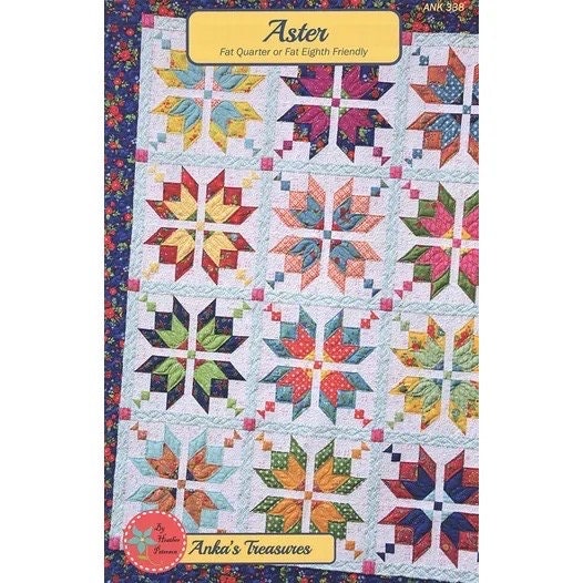 Anka's Treasures Aster Quilt Pattern - 6 Size Variations Per Pattern